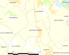 Poziția localității Les Bordes-Aumont