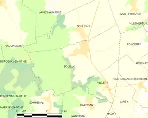 Poziția localității Bouilly