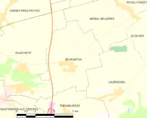 Poziția localității Bouranton