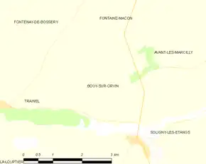 Poziția localității Bouy-sur-Orvin