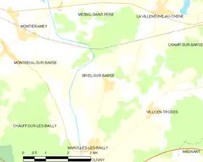 Poziția localității Briel-sur-Barse