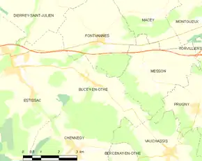 Poziția localității Bucey-en-Othe