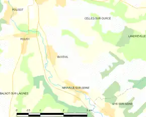 Poziția localității Buxeuil