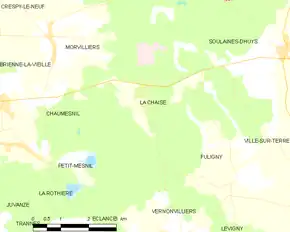 Poziția localității La Chaise