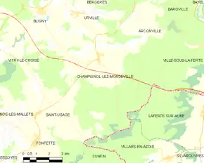 Poziția localității Champignol-lez-Mondeville