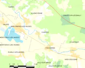 Poziția localității Chappes