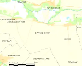 Poziția localității Charny-le-Bachot
