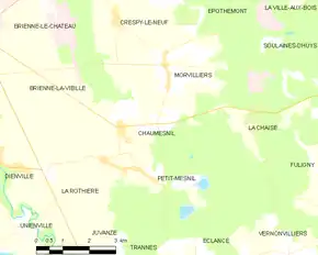 Poziția localității Chaumesnil