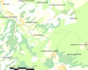 Poziția localității Courteron