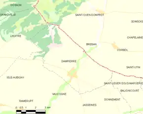 Poziția localității Dampierre