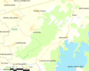 Poziția localității Dosches