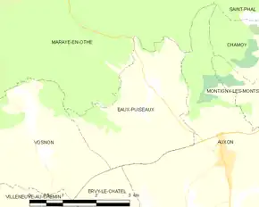 Poziția localității Eaux-Puiseaux