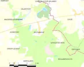 Poziția localității Épothémont