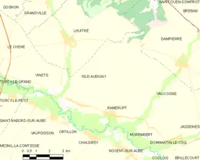 Poziția localității Isle-Aubigny