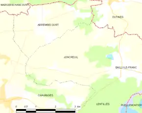 Poziția localității Joncreuil