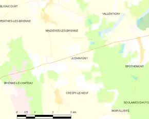 Poziția localității Juzanvigny