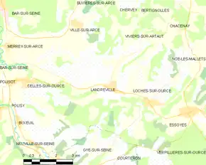 Poziția localității Landreville