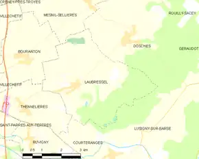 Poziția localității Laubressel