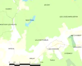 Poziția localității La Loge-Pomblin