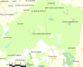 Poziția localității Les Loges-Margueron