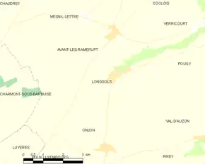 Poziția localității Longsols