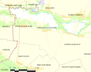 Poziția localității Longueville-sur-Aube