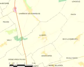 Poziția localității Luyères