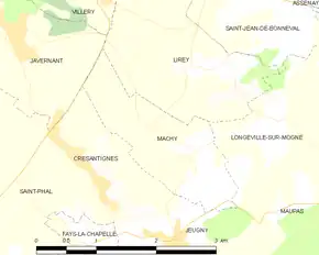 Poziția localității Machy