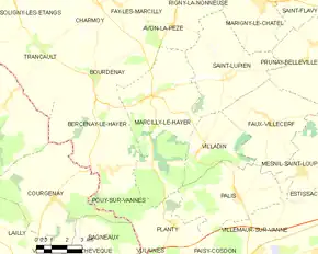 Poziția localității Marcilly-le-Hayer
