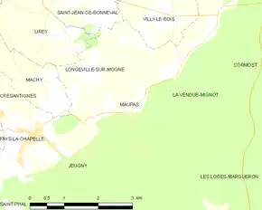 Poziția localității Maupas