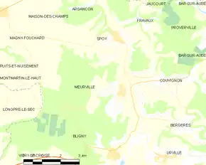 Poziția localității Meurville