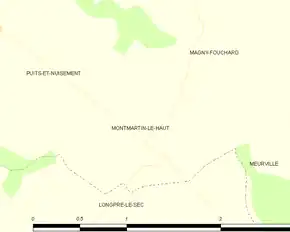 Poziția localității Montmartin-le-Haut