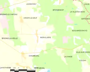 Poziția localității Morvilliers