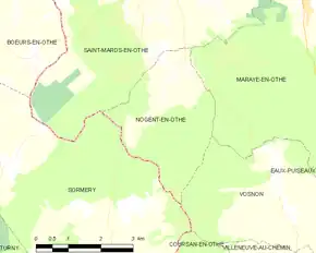 Poziția localității Nogent-en-Othe