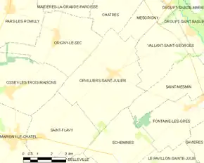 Poziția localității Orvilliers-Saint-Julien