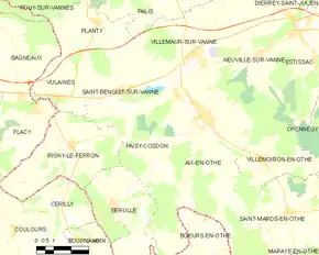 Poziția localității Paisy-Cosdon