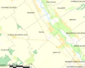 Poziția localității Payns