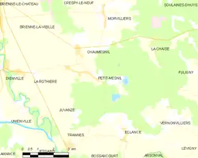 Poziția localității Petit-Mesnil