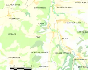 Poziția localității Polisy