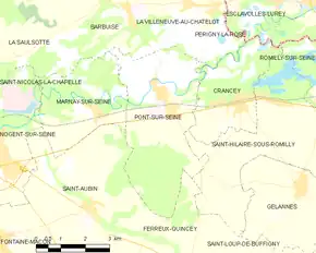Poziția localității Pont-sur-Seine