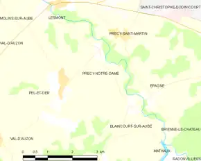 Poziția localității Précy-Notre-Dame