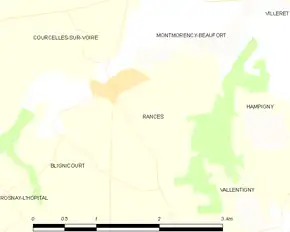 Poziția localității Rances