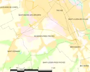 Poziția localității Rosières-près-Troyes