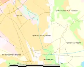 Poziția localității Saint-Julien-les-Villas