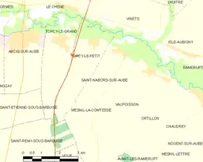 Poziția localității Saint-Nabord-sur-Aube