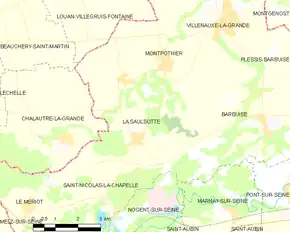 Poziția localității La Saulsotte