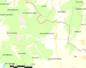 Poziția localității Soulaines-Dhuys