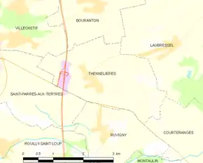 Poziția localității Thennelières