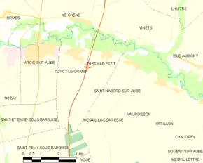 Poziția localității Torcy-le-Petit