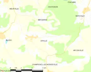 Poziția localității Urville